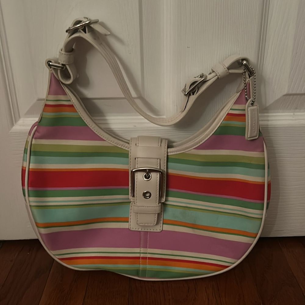 Coach - Hobo Summer Multi Stripe Handbag #A0769-F10702